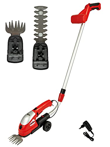 Grizzly Tools Akku Gras- und Strauchschere Heckenschere Rasenschere 12 cm...